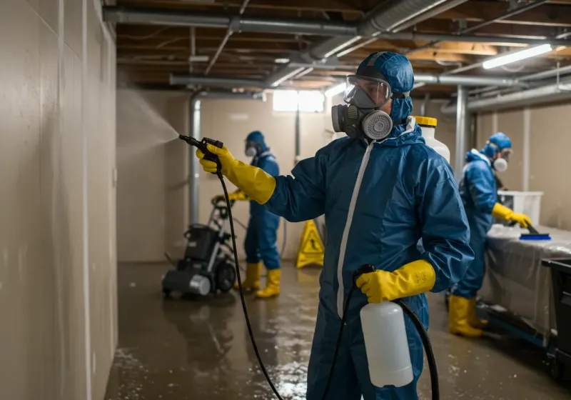 Basement Sanitization and Antimicrobial Treatment process in Avenue B and C, AZ